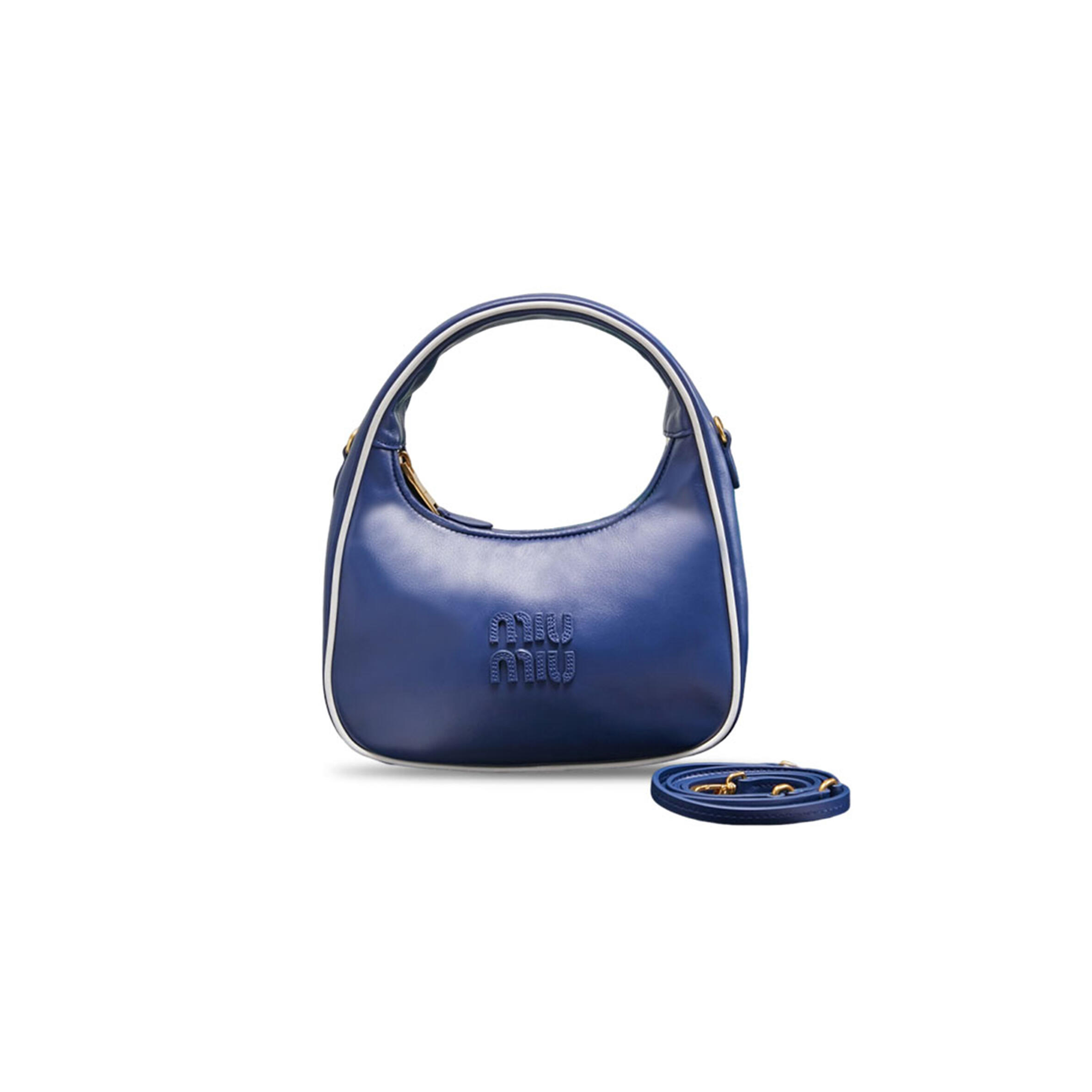 MIU MIU GRAY WANDER LEATHER BAG 5BC125 (20*13*6cm)